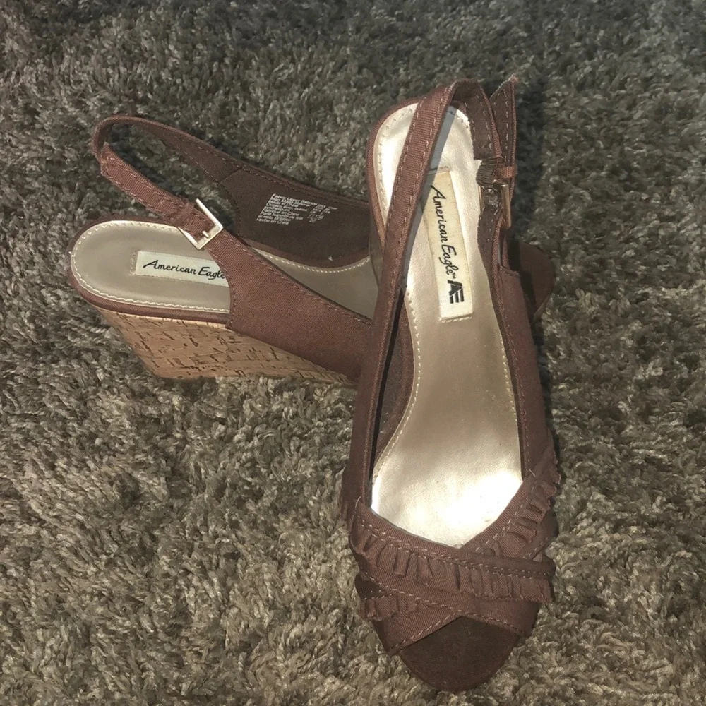 American Eagle by Payless Cork Wedge - Picture 2 of 10